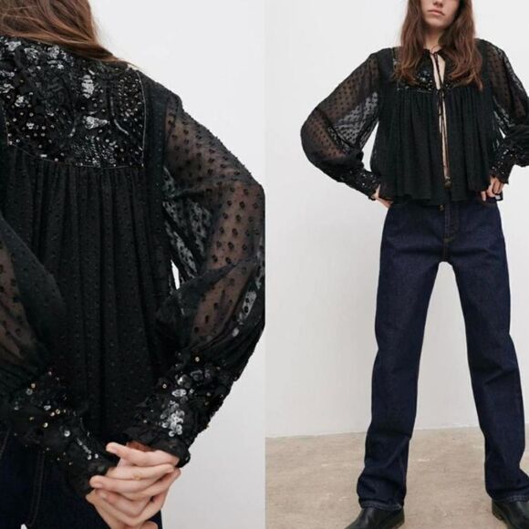 Zara Tops - Zara sequin top